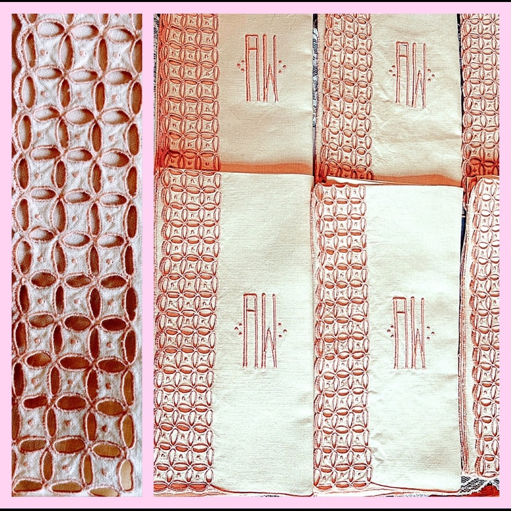 8 Linen Vintage Napkins